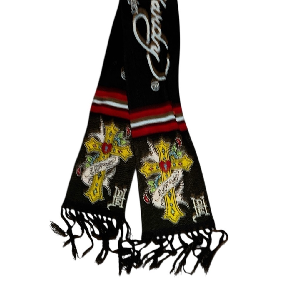ED Hardy By Christian Audigier Tattoo Print Scarf